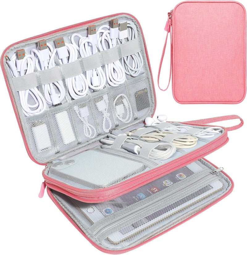 CILLA Electronics Organizer Travel, Travel Cord Organizer Case, Compact Electronics Accessories Bag for Cable, Cord, Charger, Phone - Image 1